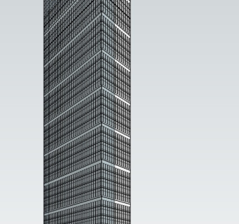 超高层办公塔楼 L型平面